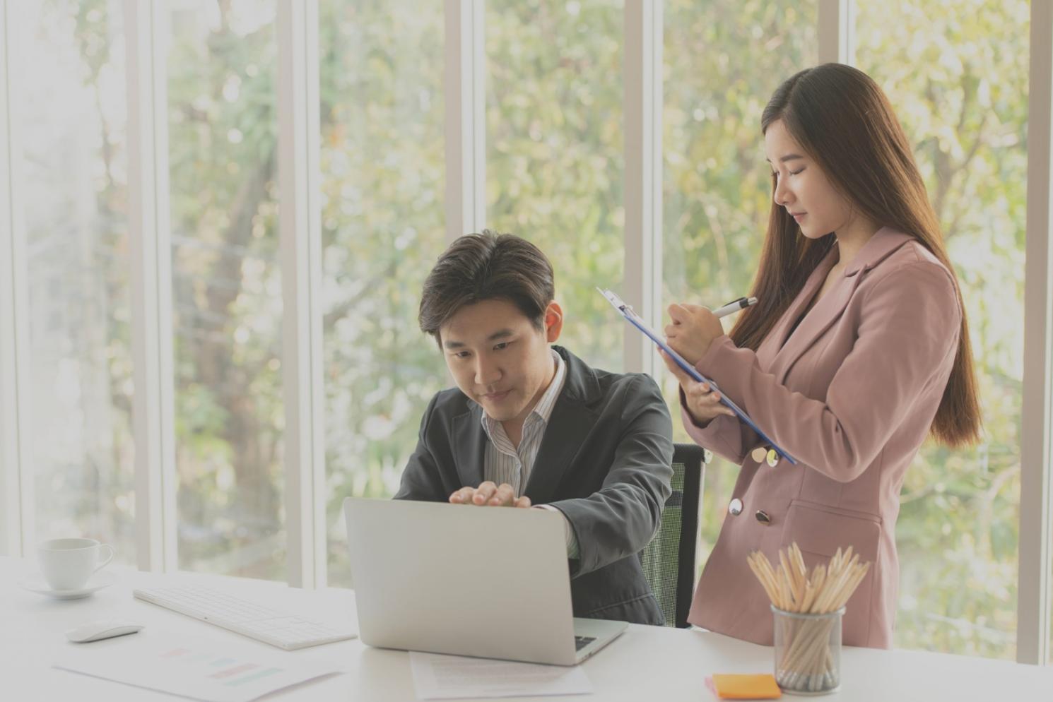 Team members reviewing campaign analytics and success metrics